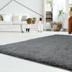 Hoogpolig Vloerkleed - Soft Shine (Donkergrijs) 12 Hoogpolig Vloerkleed - Soft Shine (Donkergrijs) -Tapijt Winkel softshine 2236 d.grey main raum.jpg