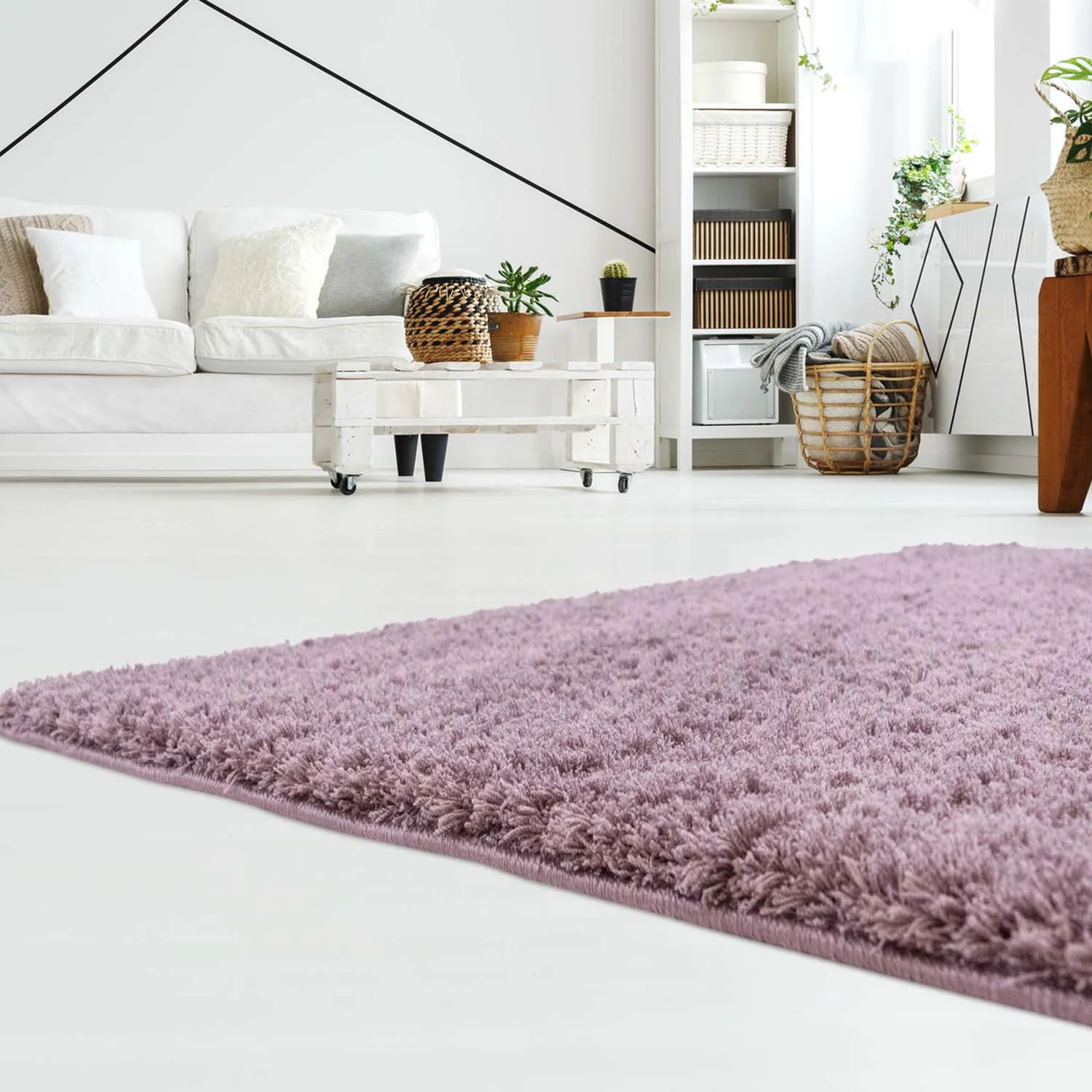 Hoogpolig Vloerkleed - Soft Shine (purper) 5 Hoogpolig Vloerkleed - Soft Shine (purper) - Afbeelding 3