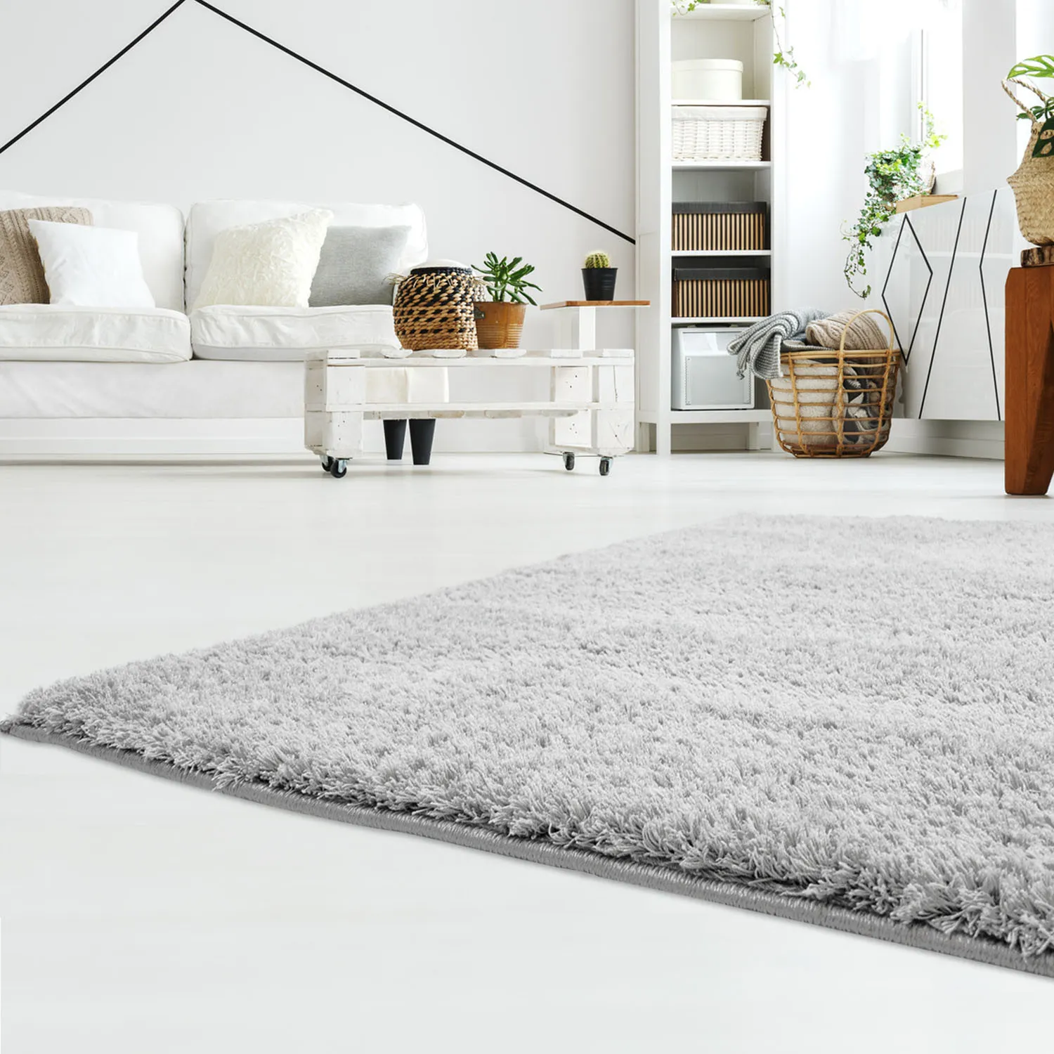 Hoogpolig Vloerkleed - Soft Shine (grijs) 4 Hoogpolig Vloerkleed - Soft Shine (grijs) - Afbeelding 2