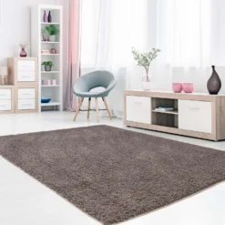 Hoogpolig Vloerkleed - Soft Shine (bruin) 12 Hoogpolig Vloerkleed - Soft Shine (bruin) -Tapijt Winkel softshine 2236 taupe raum.jpg