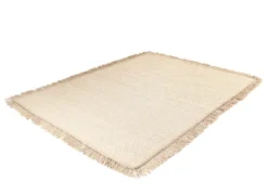Wollen-vloerkleed - Pike (beige) -Tapijt Winkel ullmatta pike beige fringes.sandbeige wool carpet ullmatta wollteppich 3 02r 73386.jpg