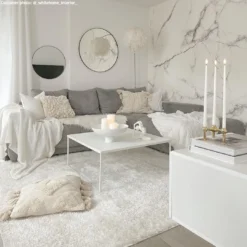 Hoogpolig Vloerkleed - Cosy (wit) 33 Hoogpolig Vloerkleed - Cosy (wit) -Tapijt Winkel whitehome interior sprofilbild cosyvit.jpg