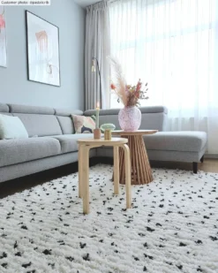 Hoogpolig Vloerkleed - Capri (zwart/beige) -Tapijt Winkel xxpastelcribcapri2.jpg